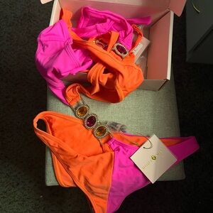 Pink and Orange One Piece